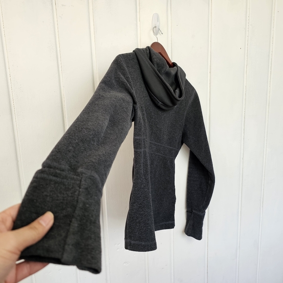 prAna Gray Full Zip Fleece Hoodie Women's Small - Picture 6 of 12